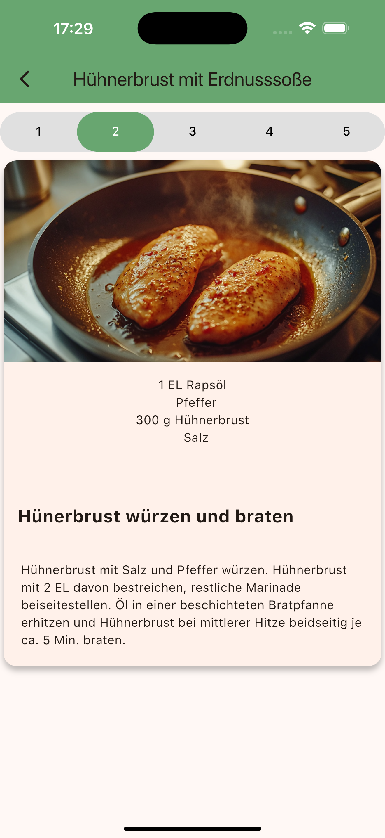 Screenshot 3 – Rezeptübersicht